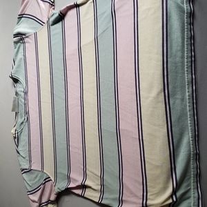 WORKABLE Separates s/s pastel striped tee size s
